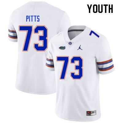 Youth Florida Gators #73 Mark Pitts NCAA Nike White Authentic Stitched College Football Jersey VZK8162HX